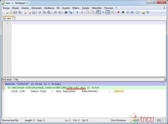 notepad++ yaz arama
